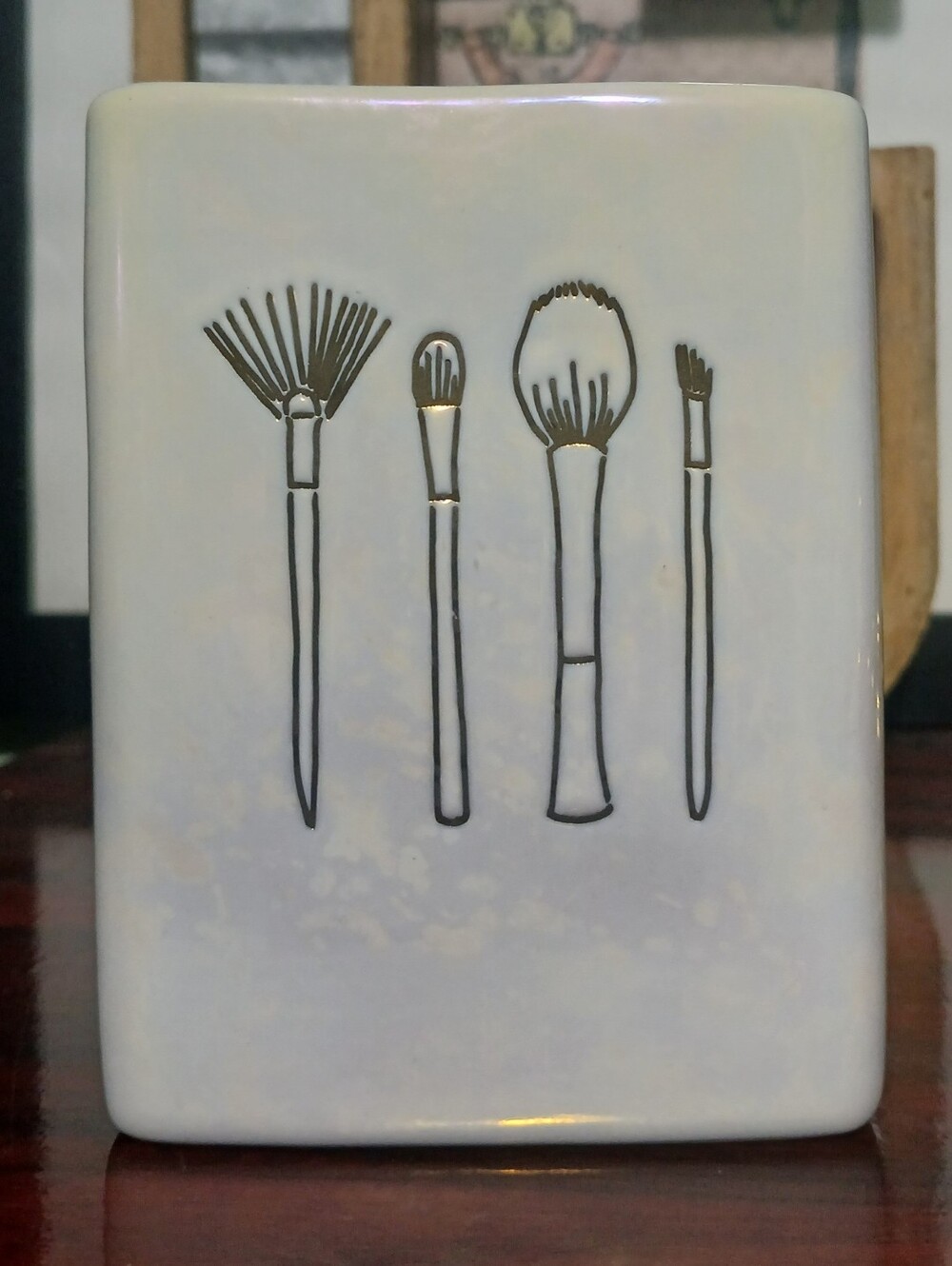 Rae Dunn Makeup Brush Holder